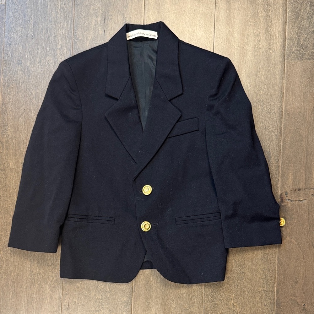 Perry Ellis Kids Navy Wool Blazer